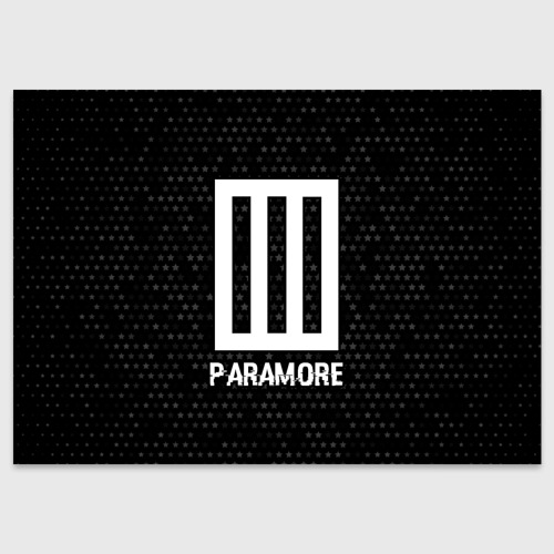 Поздравительная открытка Paramore glitch на темном фоне, цвет белый