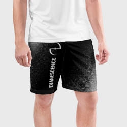 Мужские шорты спортивные Evanescence glitch на темном фоне по-вертикали - фото 2