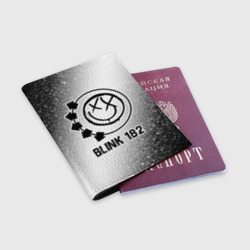 Обложка для паспорта матовая кожа Blink 182 glitch на светлом фоне - фото 2