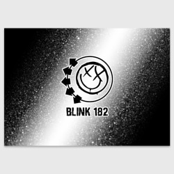 Поздравительная открытка Blink 182 glitch на светлом фоне