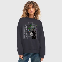 Женский свитшот oversize без начеса хлопок Jigokuraku Gabimaru - фото 2