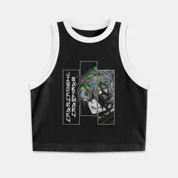 Женская укороченная майка-топ хлопок Jigokuraku Gabimaru