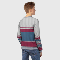 Детский свитшот с принтом Планетиада 2080 — свитер Робогозина для любого человека, вид сзади №2. Цвет основы: меланж