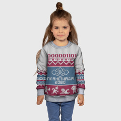 Детский свитшот с принтом Планетиада 2080 — свитер Робогозина для любого человека, вид спереди №4. Цвет основы: меланж