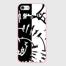 Чехол для iPhone 5/5S матовый Астарион - знак на спине чб