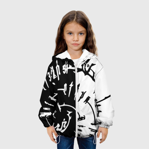 Детская куртка 3D Астарион - знак на спине чб, цвет белый - фото 4