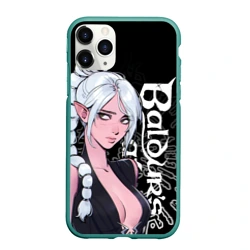 Чехол для iPhone 11 Pro Max матовый Shadowheart - серебрянные волосы Baldur’s Gate