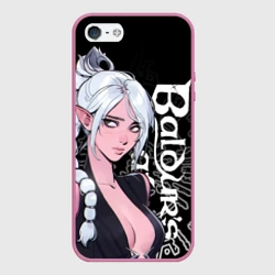 Чехол для iPhone 5/5S матовый Shadowheart - серебрянные волосы Baldur’s Gate