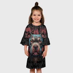 Детское платье 3D Голова питбуля - фото 2