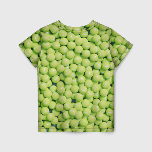 Детская футболка 3D Много теннисных мячей, цвет 3D печать - фото 2