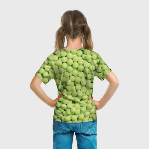 Детская футболка 3D Много теннисных мячей, цвет 3D печать - фото 6