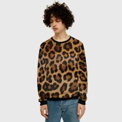 Мужской свитшот 3D Leopards texture - фото 2