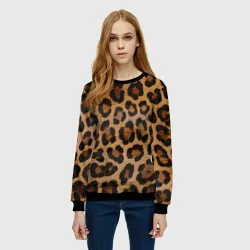 Женский свитшот 3D Leopards texture - фото 2