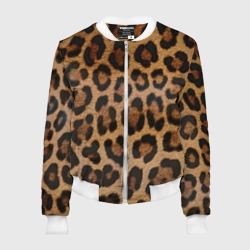Женский бомбер 3D Leopards texture