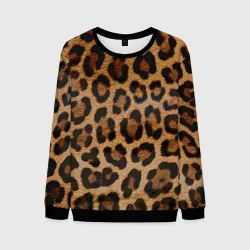 Мужской свитшот 3D Leopards texture