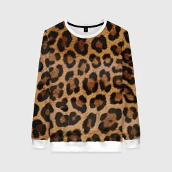 Женский свитшот 3D Leopards texture