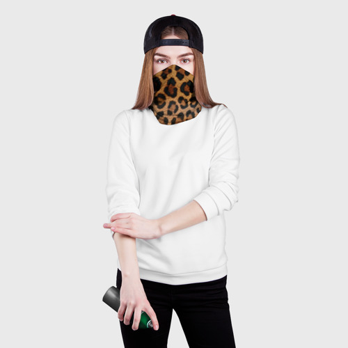 Бандана-труба 3D Leopards texture, цвет 3D печать - фото 2