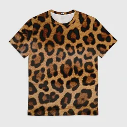 Мужская футболка 3D Leopards texture