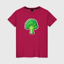 Веселые брокколи – Женская футболка хлопок с принтом купить