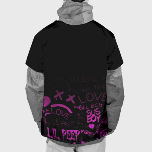 Накидка на куртку 3D Lil peep neon rap 2017, цвет 3D печать - фото 2