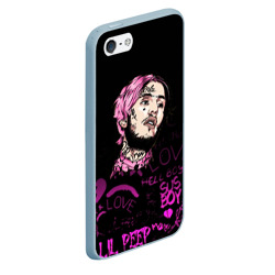 Чехол для iPhone 5/5S матовый Lil peep neon rap 2017 - фото 2