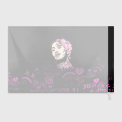 Флаг 3D Lil peep neon rap 2017 - фото 2