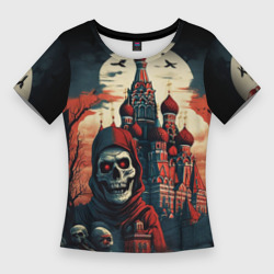 Женская футболка 3D Slim Москва на хэллоуин 