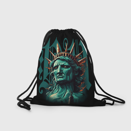 Рюкзак-мешок 3D Постаревшая Статуя свободы в New York США - фото 2