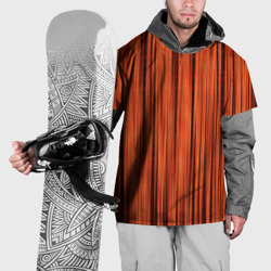 Накидка на куртку 3D Абстрактные полосы красно-оранжевый