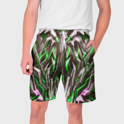 Мужские шорты 3D Зелёная киберпанк броня