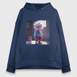 Killua Zoldyck  аниме персонаж из Hunter x Hunter  – Женское худи Oversize хлопок с принтом купить со скидкой в -20%