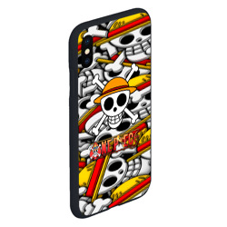 Чехол для iPhone XS Max матовый One Piece logo pattern pirat - фото 2