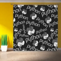 Фотошторы Python programming logo pattern - фото 2