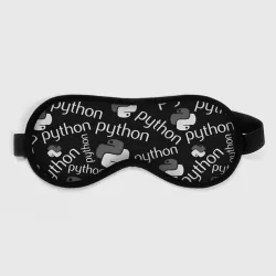 Маска для сна 3D Python programming logo pattern