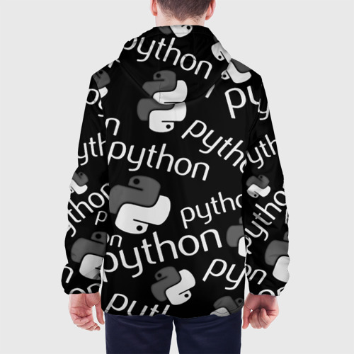 Мужская куртка 3D Python programming logo pattern, цвет 3D печать - фото 5