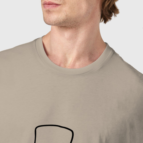 Мужская футболка хлопок с принтом Плюшевый мишка лепрекон - раскраска, фото #4