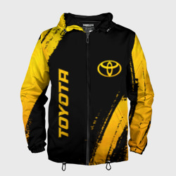 Мужская ветровка 3D Toyota - gold gradient вертикально