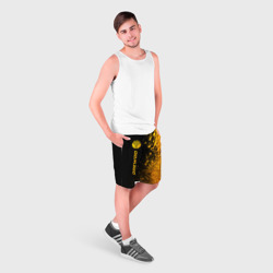 Мужские шорты 3D Daewoo - gold gradient по-вертикали - фото 2