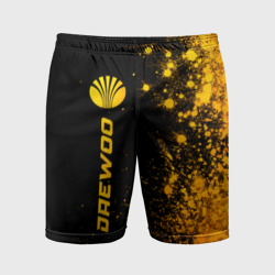Daewoo - gold gradient по-вертикали – Мужские шорты спортивные с принтом купить