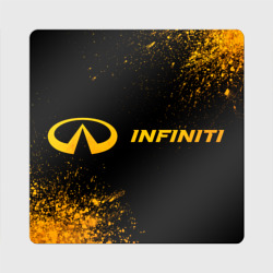 Магнит виниловый Квадрат Infiniti - gold gradient по-горизонтали