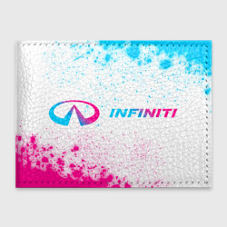 Обложка для студенческого билета Infiniti neon gradient style по-горизонтали