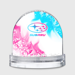 Игрушка Снежный шар Subaru neon gradient style