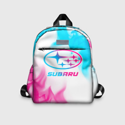 Детский рюкзак 3D Subaru neon gradient style