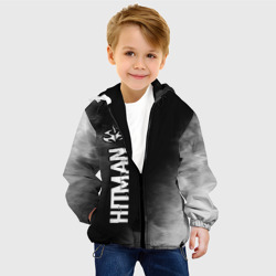 Детская куртка 3D Hitman glitch на темном фоне по-вертикали - фото 2