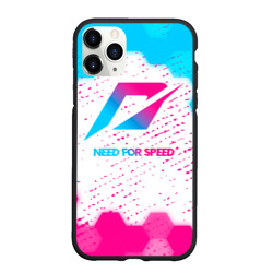 Чехол для iPhone 11 Pro Max матовый Need for Speed neon gradient style