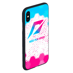 Чехол для iPhone XS Max матовый Need for Speed neon gradient style - фото 2