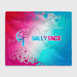 Sally Face neon gradient style по-горизонтали – Плед 3D с принтом купить со скидкой в -14%