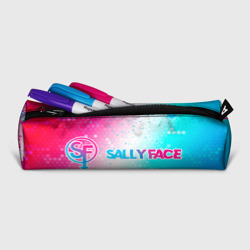 Пенал школьный 3D Sally Face neon gradient style по-горизонтали - фото 2