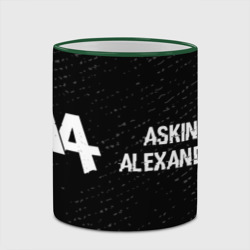 Кружка с полной запечаткой Asking Alexandria glitch на темном фоне по-горизонтали - фото 2