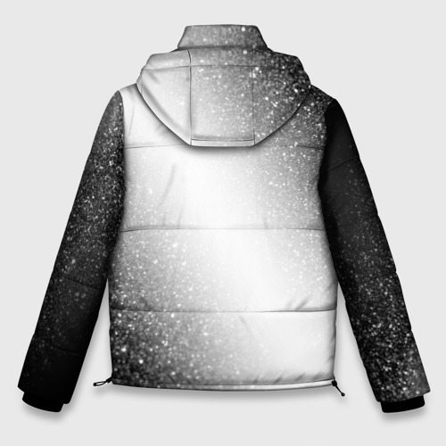 Мужская зимняя куртка 3D Ozzy Osbourne glitch на светлом фоне вертикально, цвет черный - фото 2